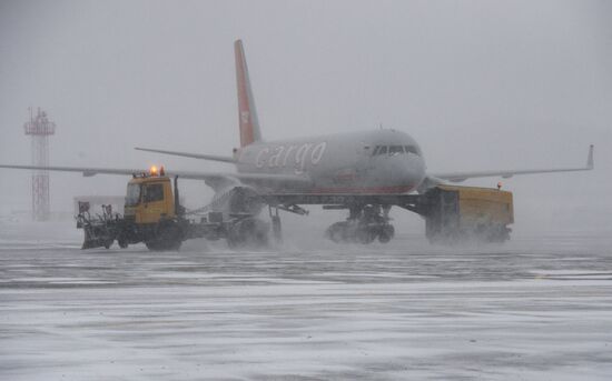Snowstorm in Moscow