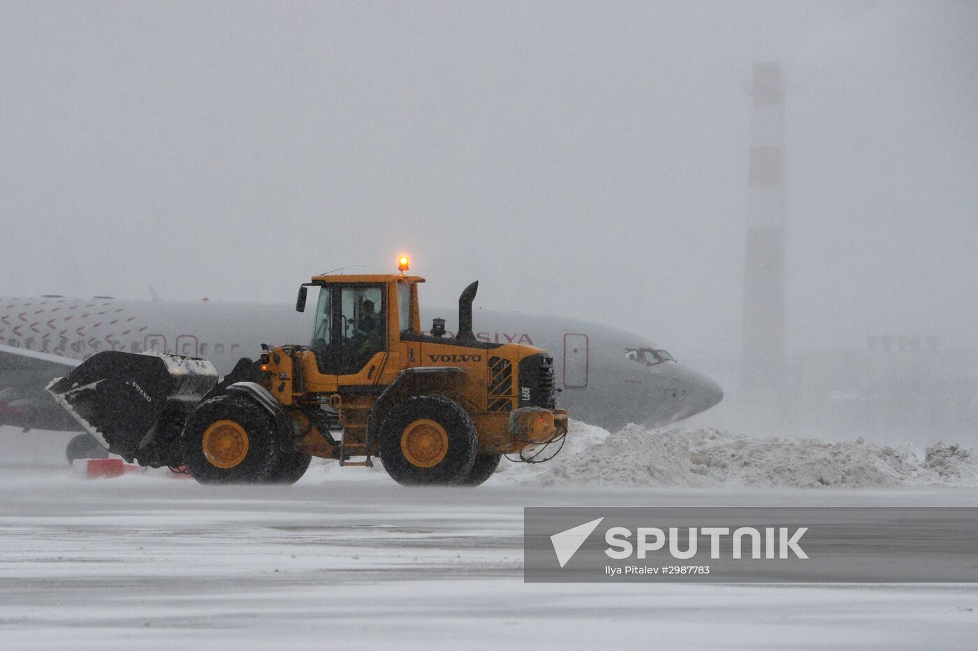 Snowstorm in Moscow