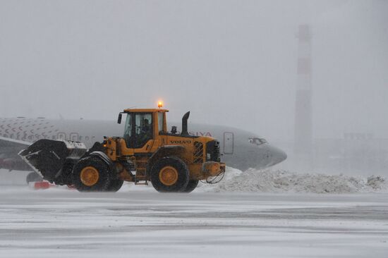 Snowstorm in Moscow