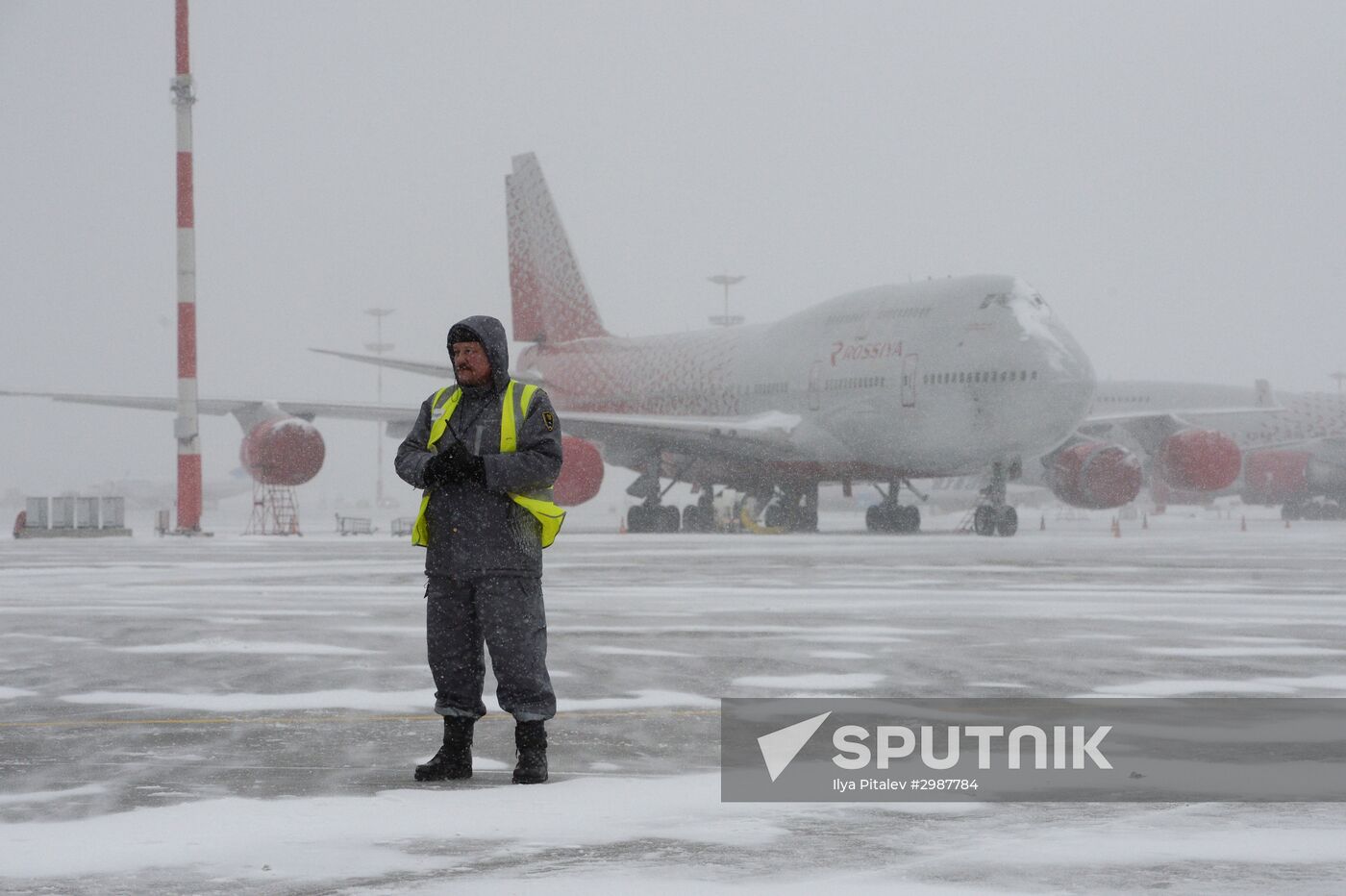 Snowstorm in Moscow