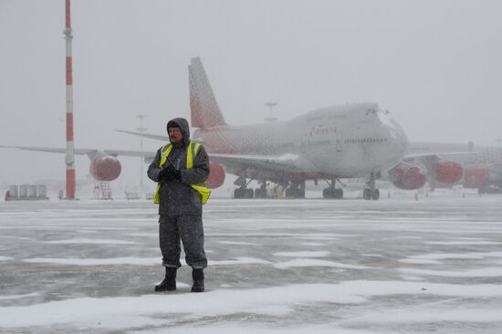 Snowstorm in Moscow