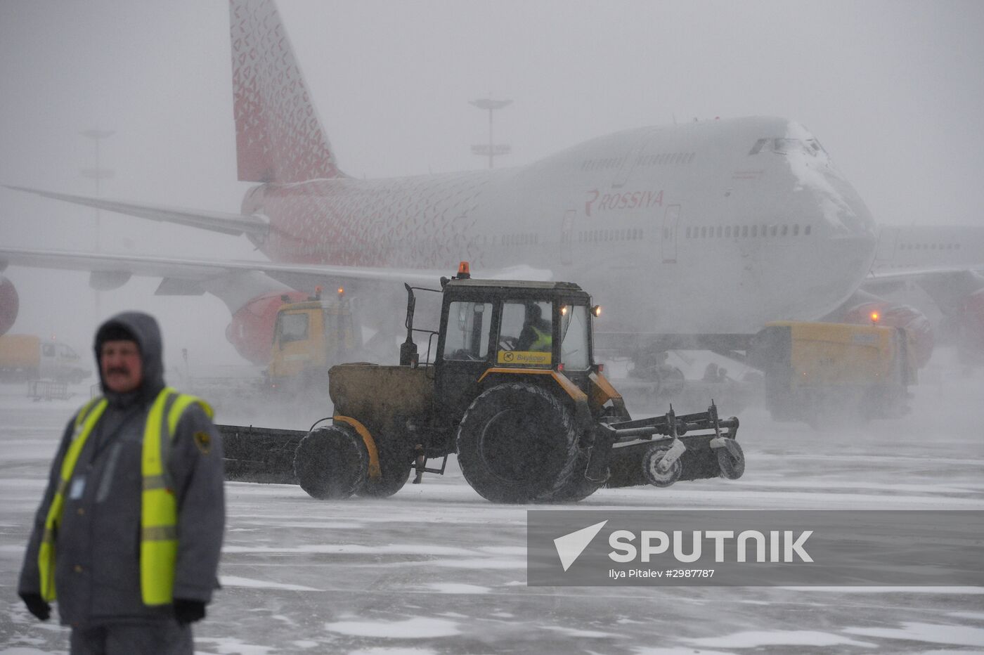 Snowstorm in Moscow