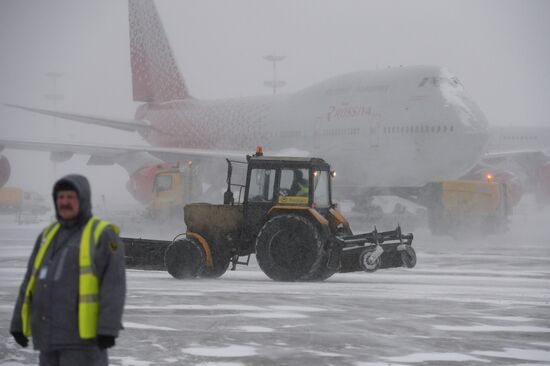 Snowstorm in Moscow
