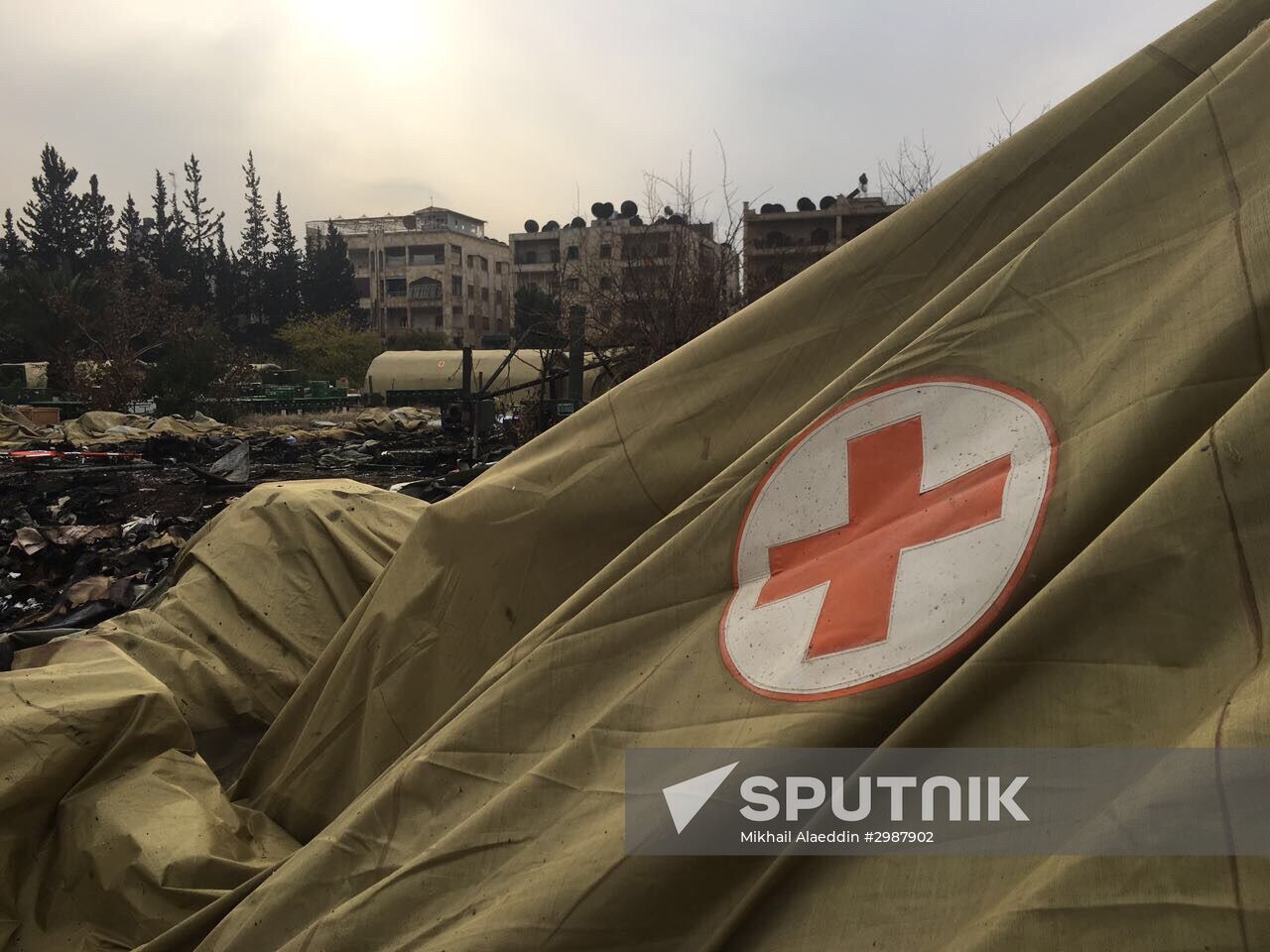 Russian defense ministry's mobile hospital in Aleppo comes under gunfire attack