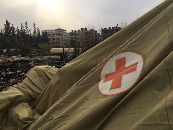 Russian defense ministry's mobile hospital in Aleppo comes under gunfire attack