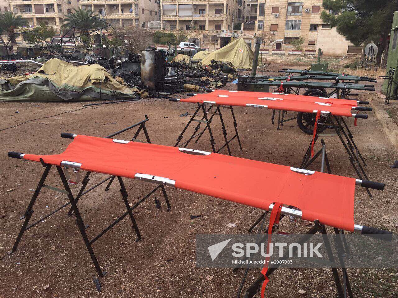 Russian defense ministry's mobile hospital in Aleppo comes under gunfire attack