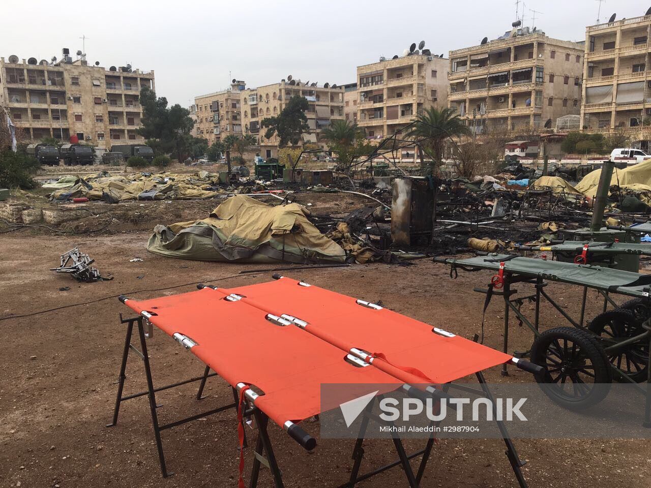 Russian defense ministry's mobile hospital in Aleppo comes under gunfire attack