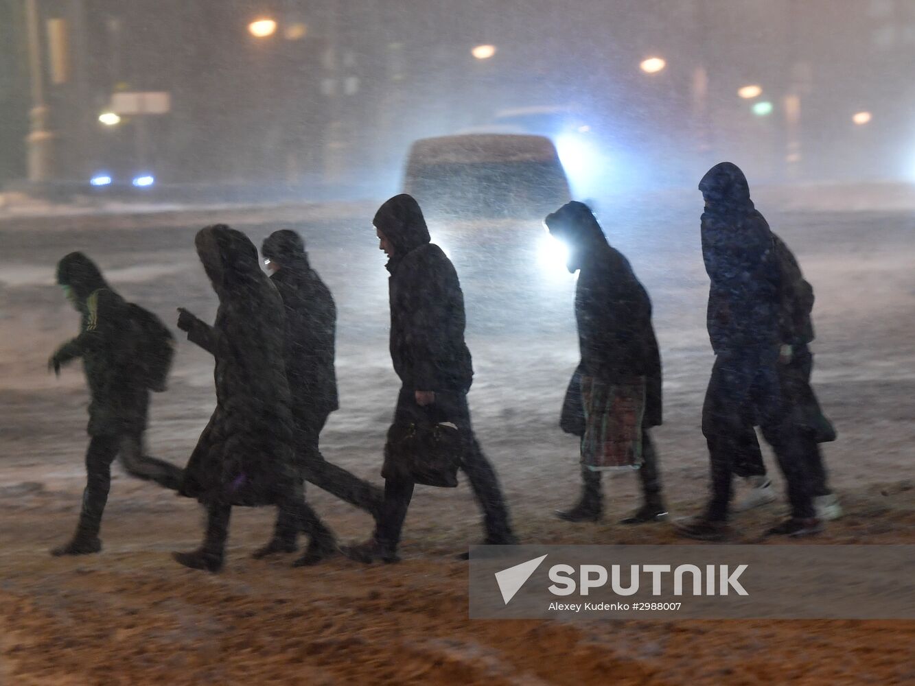 Snowstorm in Moscow