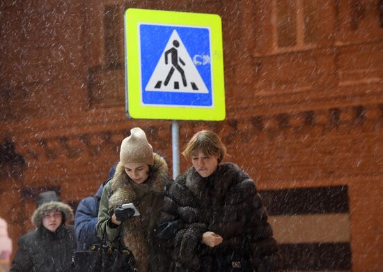 Snowstorm in Moscow