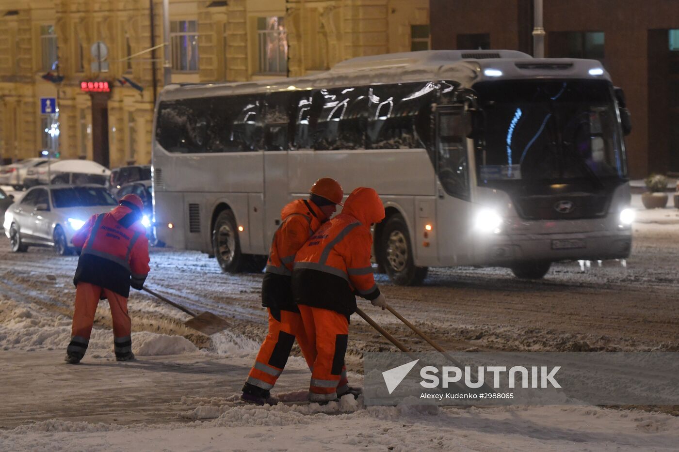 Snowstorm in Moscow