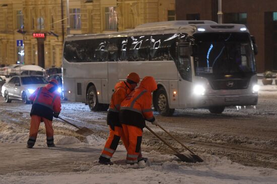 Snowstorm in Moscow