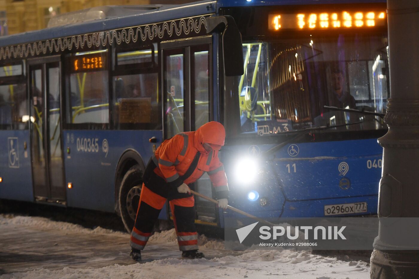 Snowstorm in Moscow