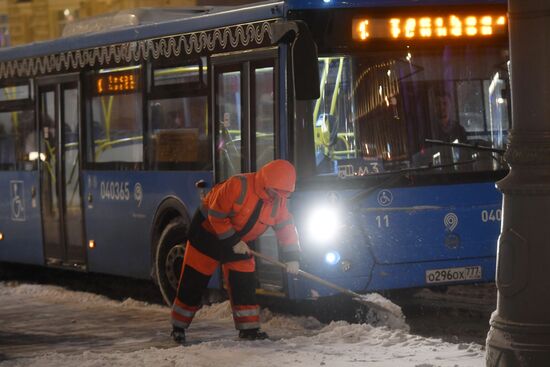Snowstorm in Moscow