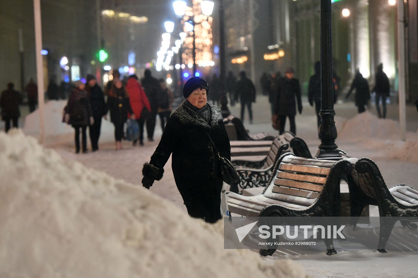 Snowstorm in Moscow