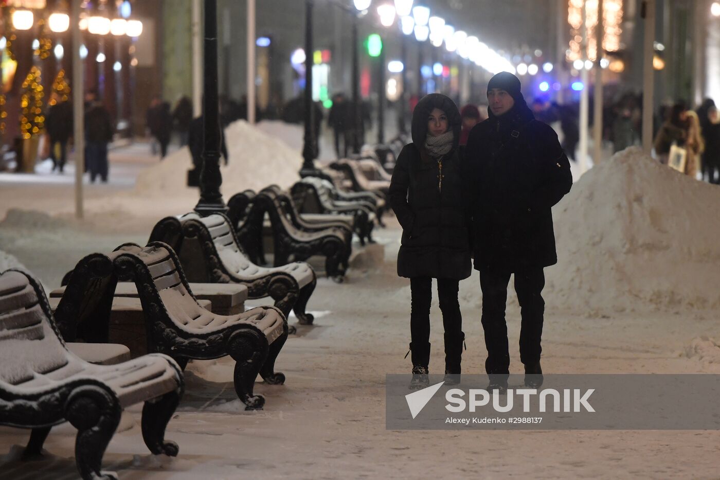 Snowstorm in Moscow