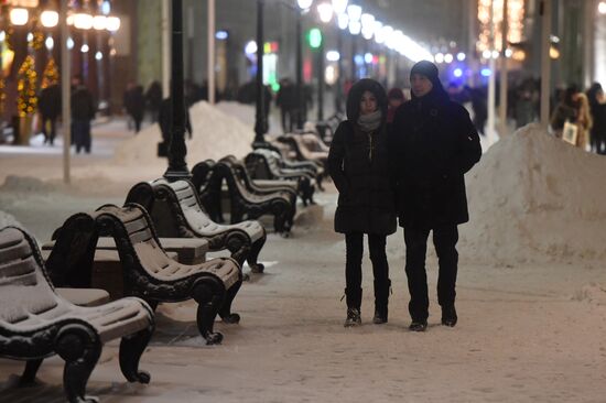 Snowstorm in Moscow