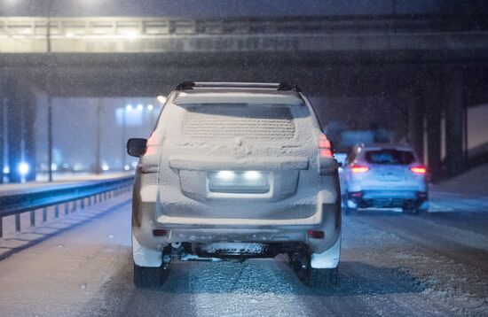 Snowstorm in Moscow