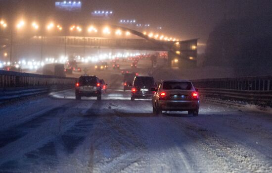 Snowstorm in Moscow
