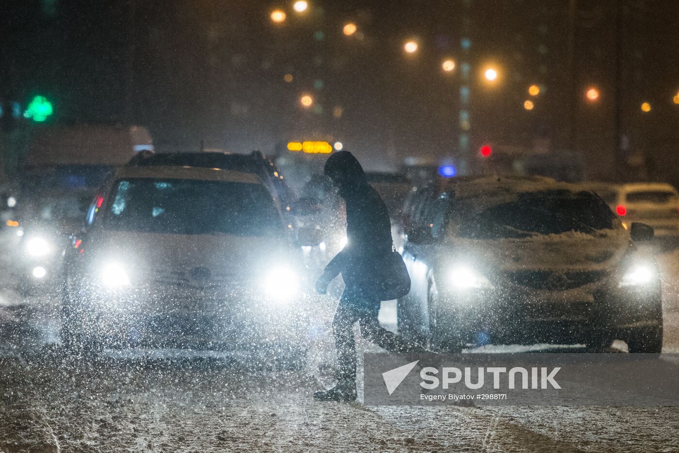 Snowstorm in Moscow