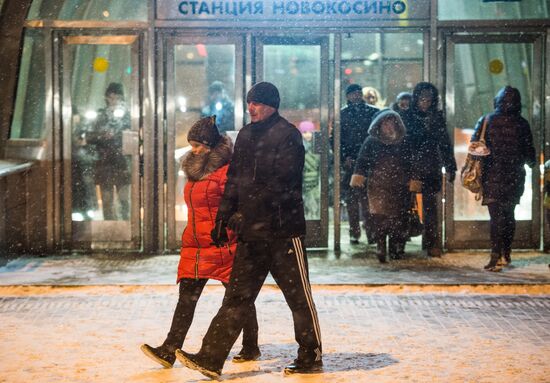 Snowstorm in Moscow