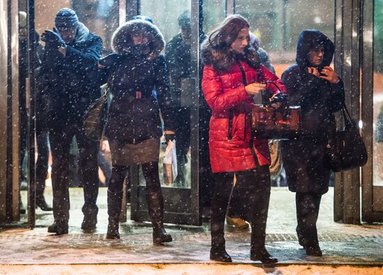 Snowstorm in Moscow