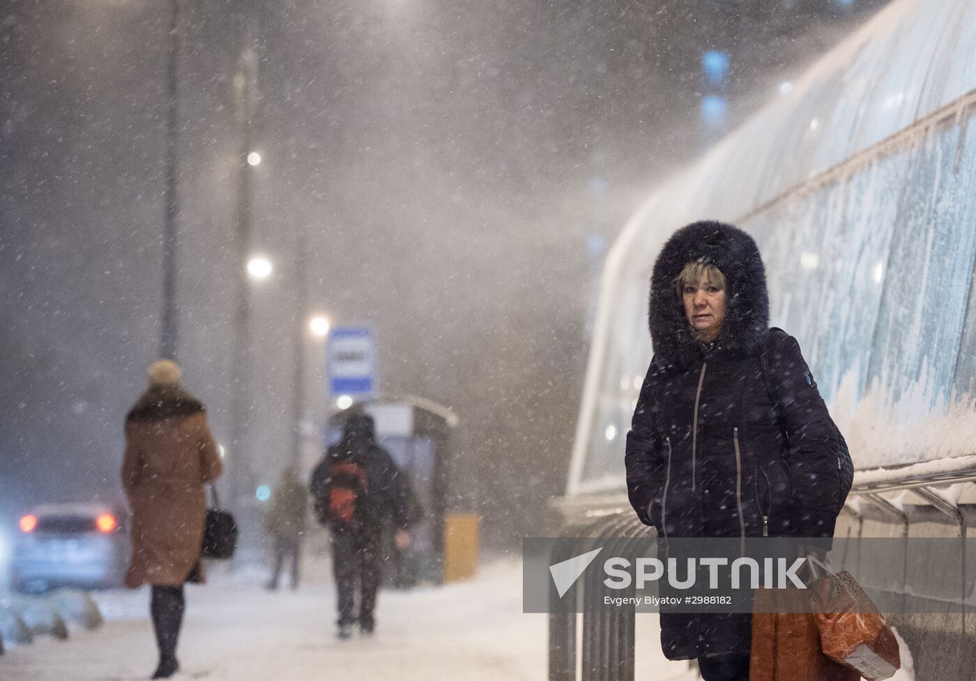 Snowstorm in Moscow