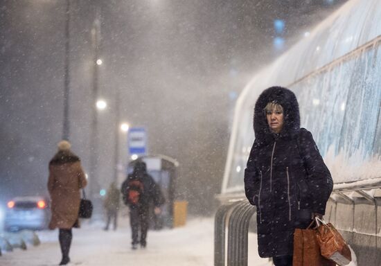 Snowstorm in Moscow