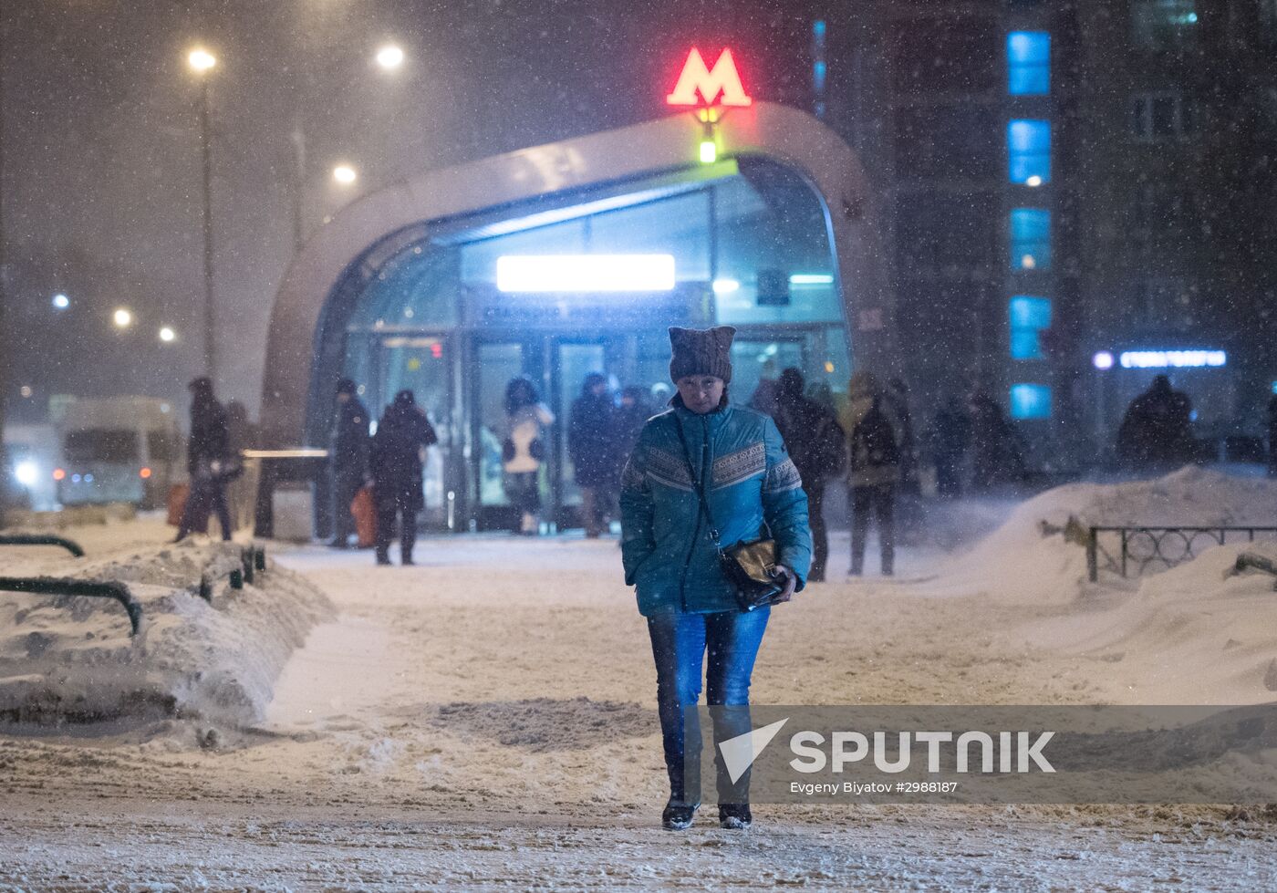 Snowstorm in Moscow