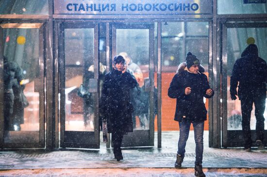 Snowstorm in Moscow