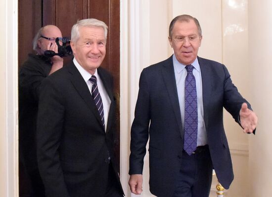 Russian Foreign Minister Lavrov meets with Council of Europe Secretary General Jagland