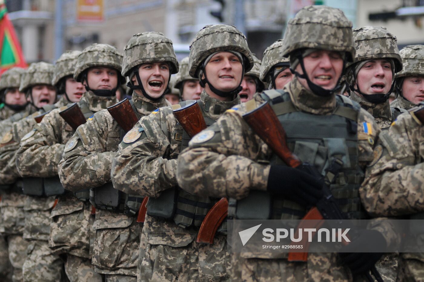 Ukraine's Defenders march