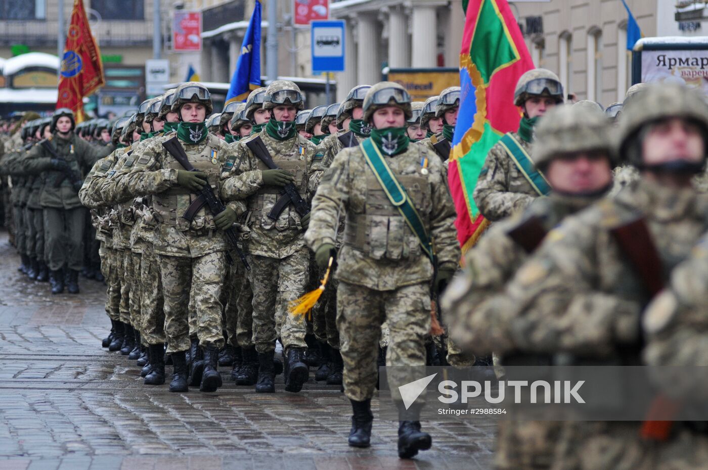 Ukraine's Defenders march