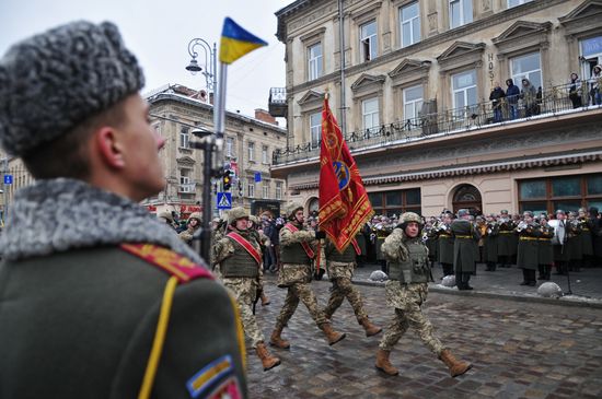 Ukraine's Defenders march
