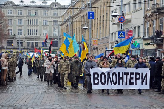Ukraine's Defenders march