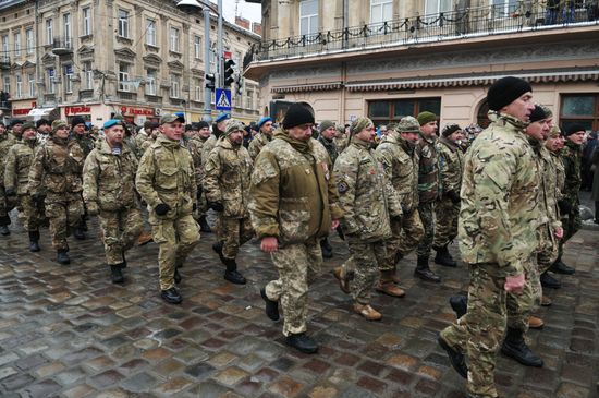 Ukraine's Defenders march