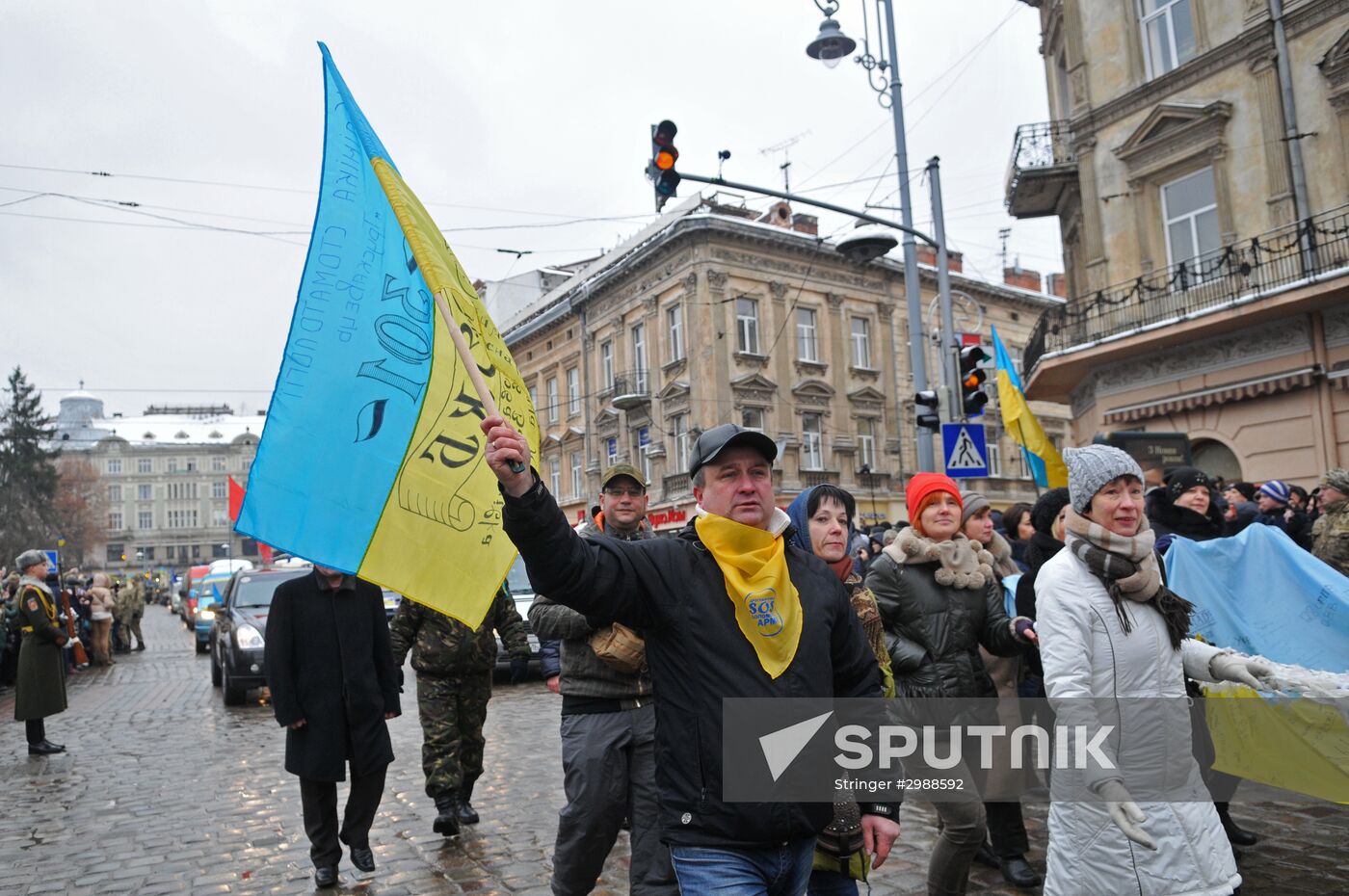 Ukraine's Defenders march