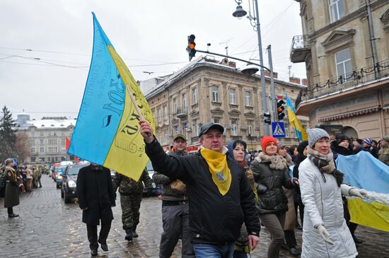 Ukraine's Defenders march