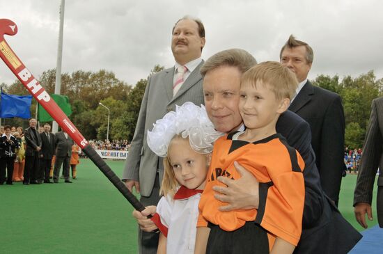 Boris Gromov at opening of stadium at Elektrostal venue
