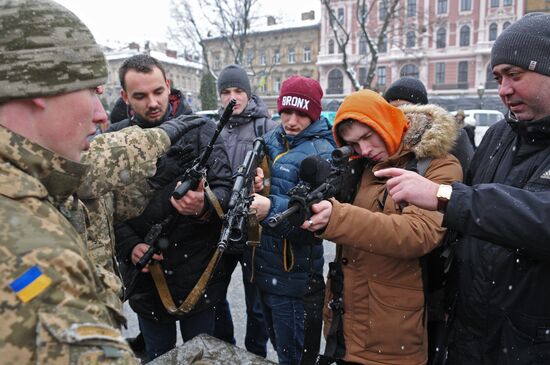 25th anniversary of Ukrainian Armed Forces in Lvov