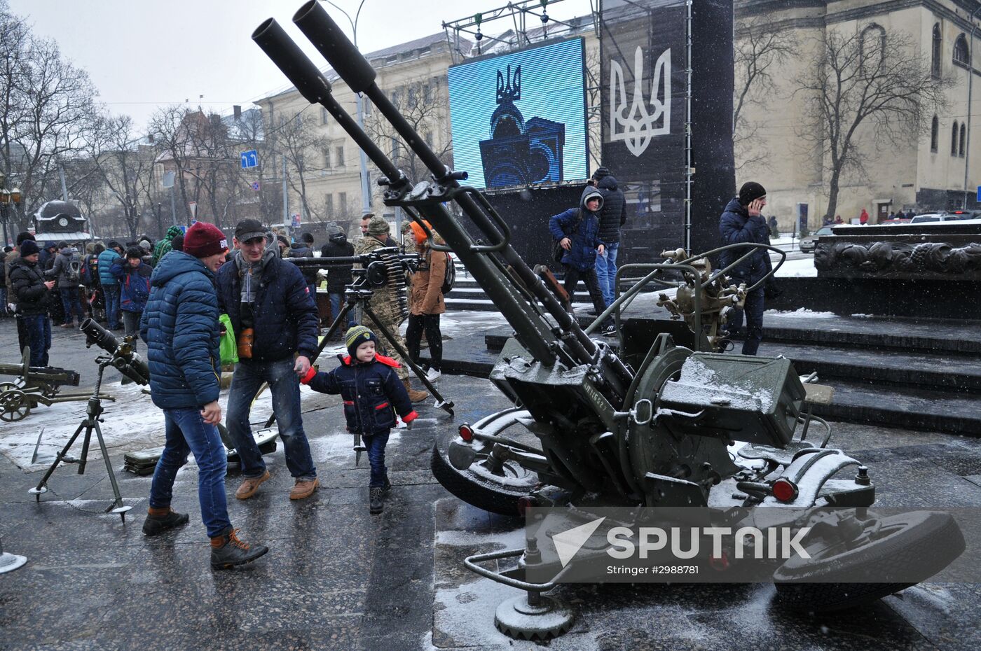 25th anniversary of Ukrainian Armed Forces in Lvov