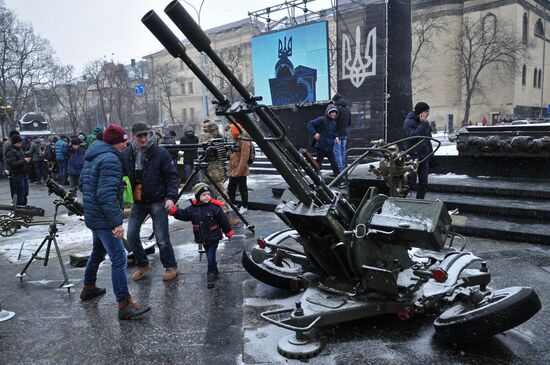 25th anniversary of Ukrainian Armed Forces in Lvov