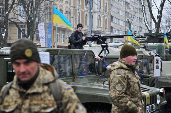 25th anniversary of Ukrainian Armed Forces in Lvov