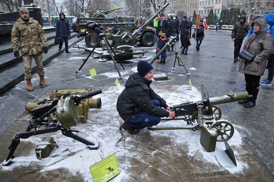 25th anniversary of Ukrainian Armed Forces in Lvov