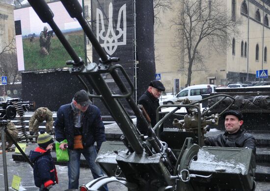 25th anniversary of Ukrainian Armed Forces in Lvov