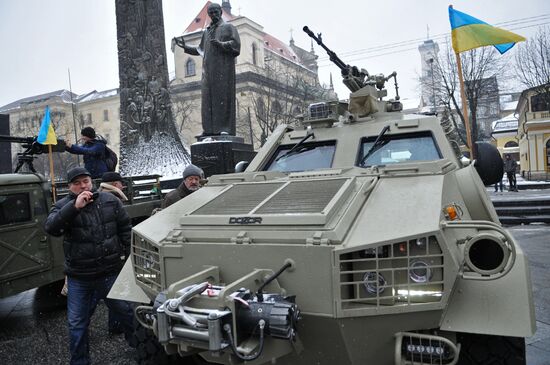 25th anniversary of Ukrainian Armed Forces in Lvov