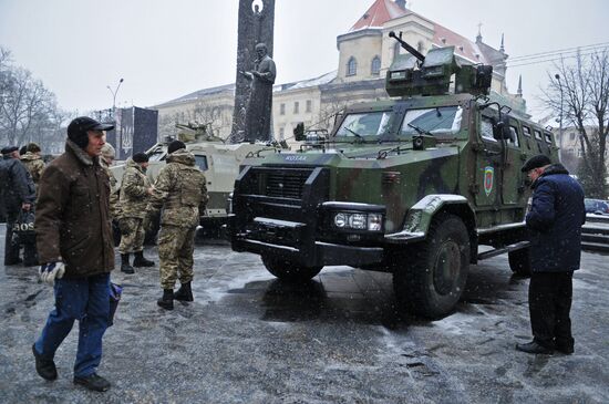 25th anniversary of Ukrainian Armed Forces in Lvov