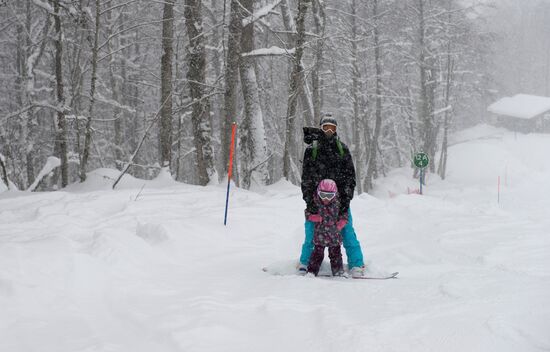 Ski season begins at Gorky Gorod ski resort in Sochi