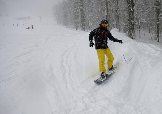 Ski season begins at Gorky Gorod ski resort in Sochi