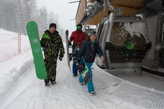 Ski season begins at Gorki Gorod ski resort in Sochi