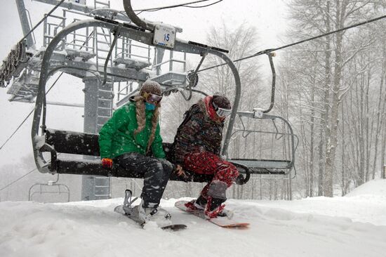 Ski season begins at Gorki Gorod ski resort in Sochi